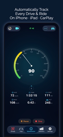 GPS Speed Tracker: Speedometer iPhone screenshot 1