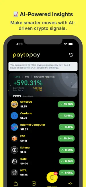 Paytopay - Crypto Signals AI screenshot 2