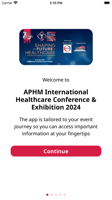 APHM Events Screenshot