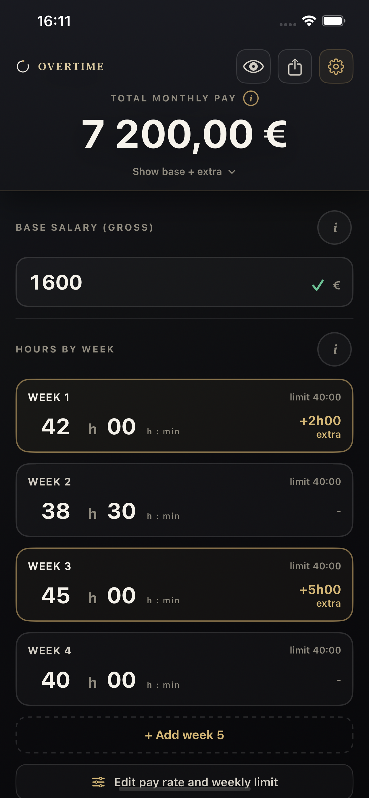 Overtime - Pay Calculator screenshot 3