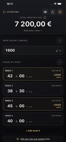 Overtime - Pay Calculator Screenshot 3 of 10