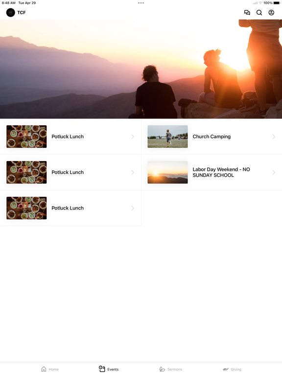 TCF Millersburg iPad screenshot 2 - Education app