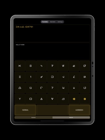 Aurebesh Translator iPad screenshot