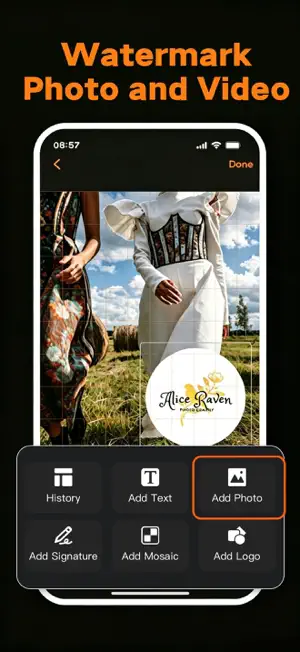 Watermark+ Photo Video screenshot 1