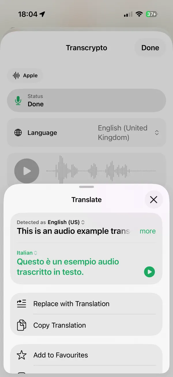 Screenshot #2 pour Transcrypto audio transcriber