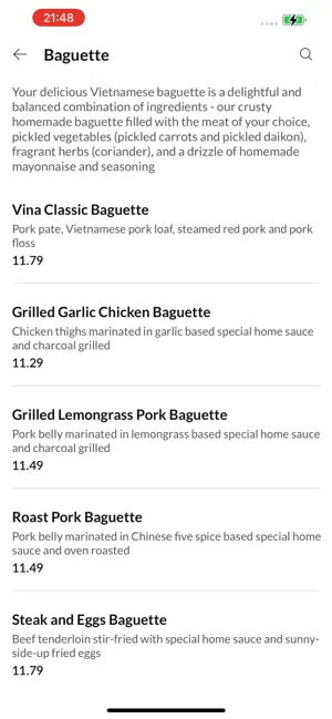 Vina Baguette screenshot 3