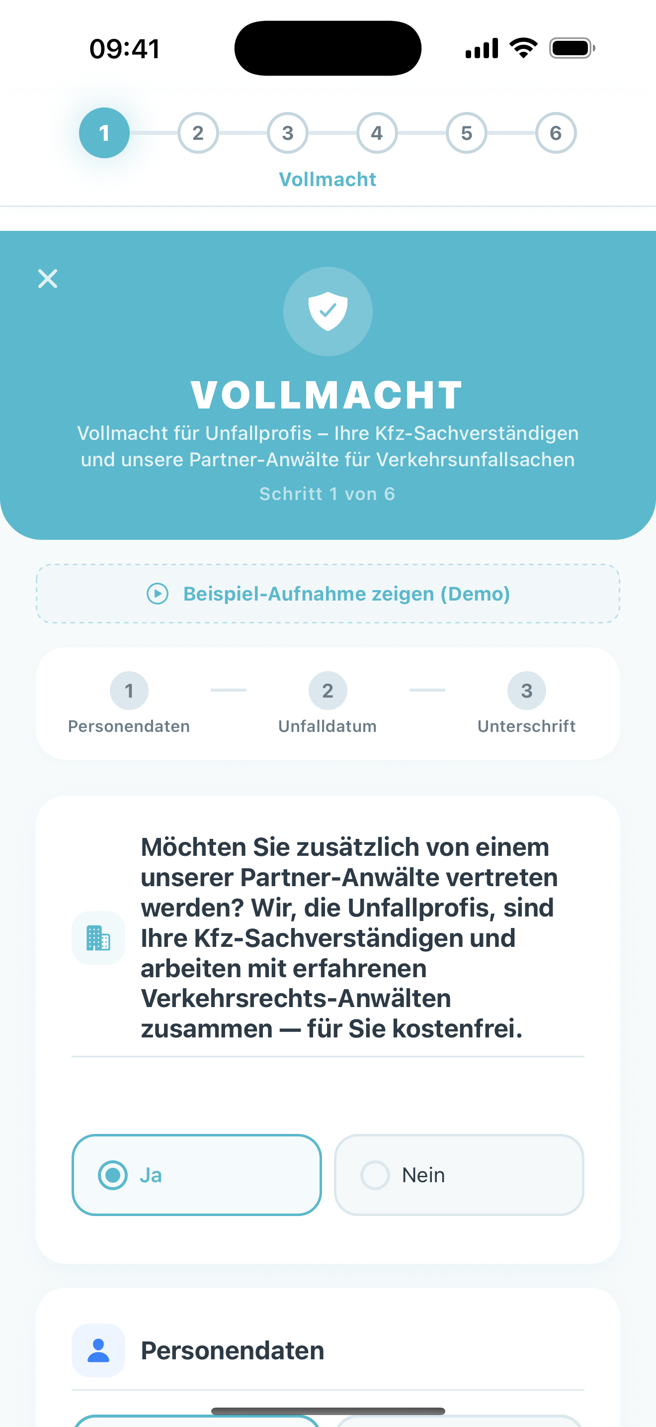Unfallprofis Partner-App screenshot 3