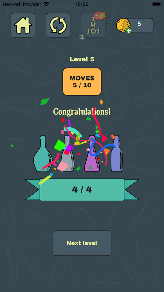 #3. Bottles Game Challenge (iOS) Podle: Laurentiu Popa