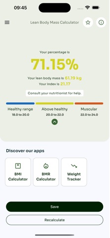 Lean Mass Calculator Screenshot 3 of 8