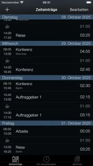 Screenshot von Wochen-Timer (Week Timer) auf dem iPhone 2