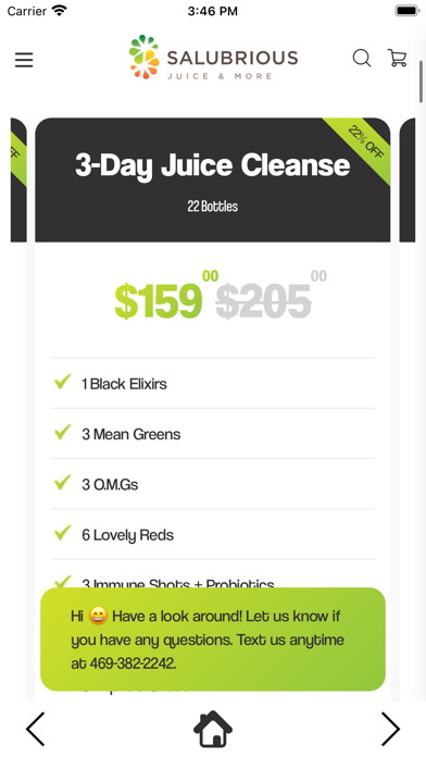 Salubrious Juice Rewards Screenshot