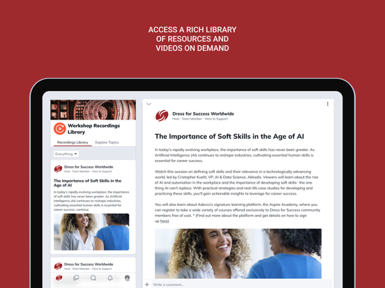 Dress for Success iPad screenshot 3 - Social Networking app