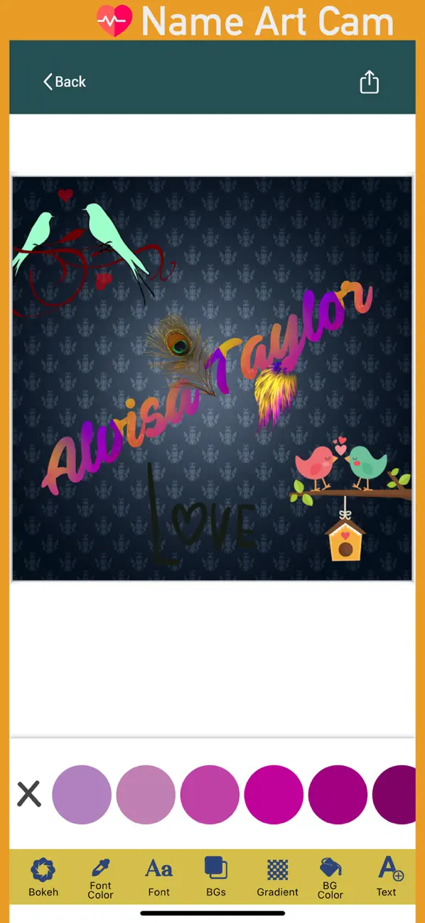 Screenshot #2 pour Name Art Cam: Signature Studio