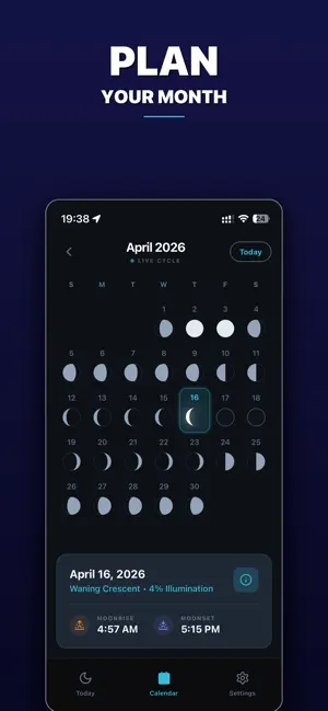 Luna Phase Calendar screenshot 2