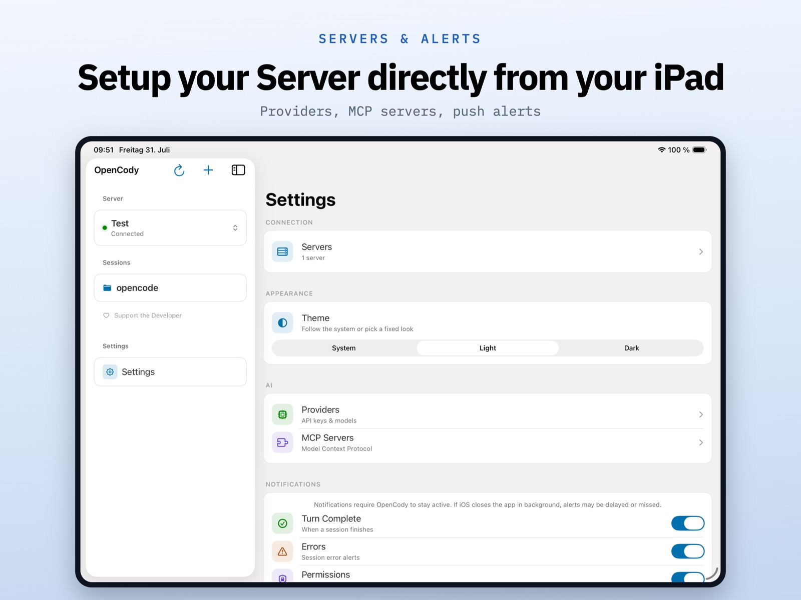 OpenCody - An OpenCode Client ipad screenshot 3