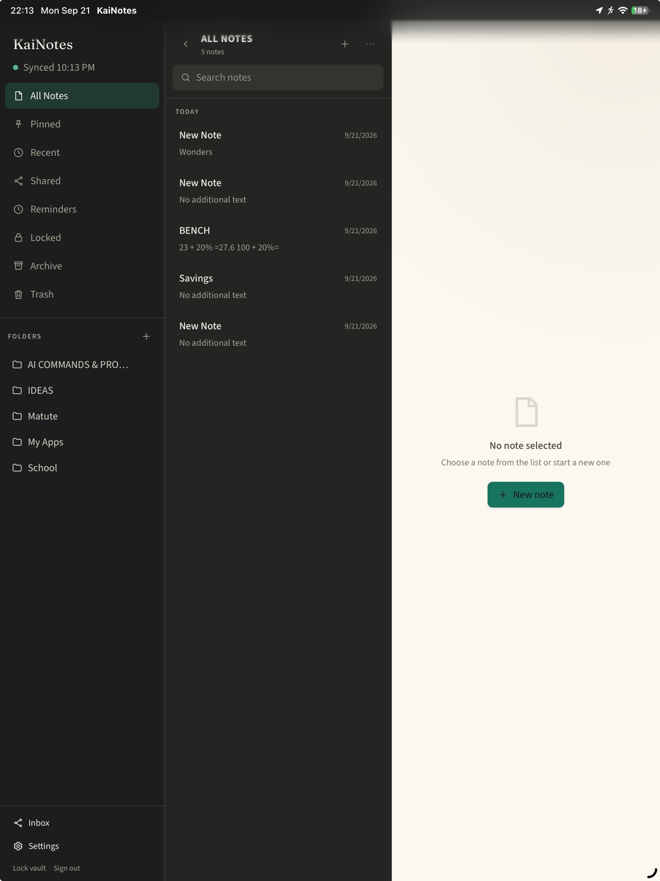 Screenshot 6 of KaiNotes by Kainoter