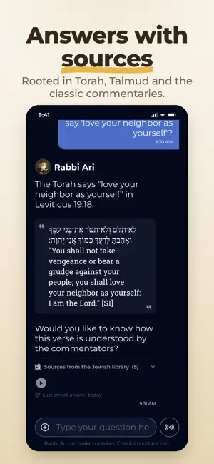 Rabbi Ari: Judaism Chatbot screenshot 4