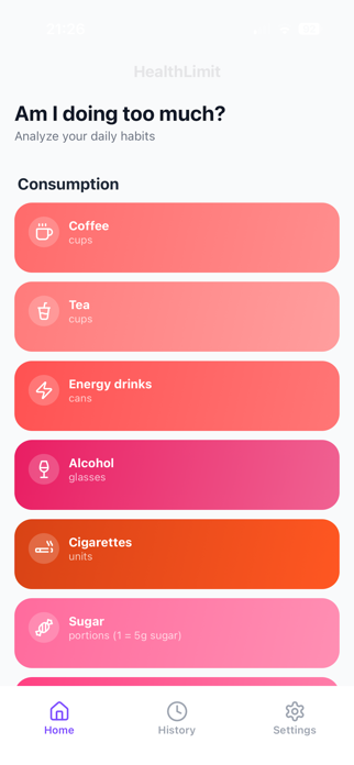 HealthLimit Screenshot 2 of 10