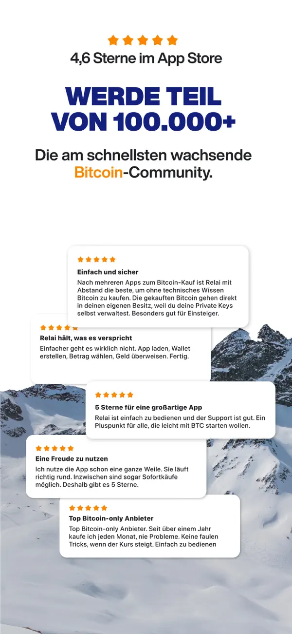 Relai: Bitcoin Kaufen iPhone App Screenshot 5 – Finanzen