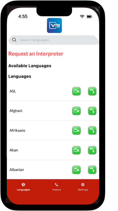 VRI Portal Screenshot