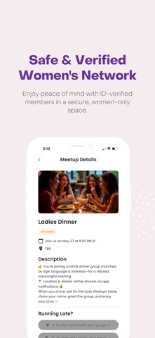 Lady Meetups: Friends & Offers iPhone screenshot