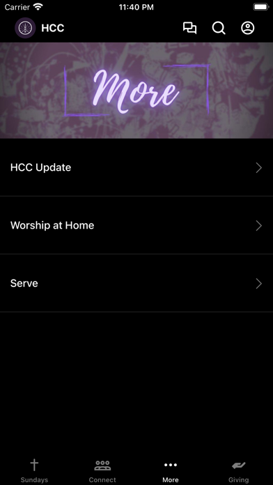 HCC Online Screenshot