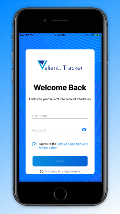 Valiantt Tracker Screenshot
