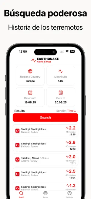 Earthquake Sismos Mapa en Vivo iPhone screenshot 4