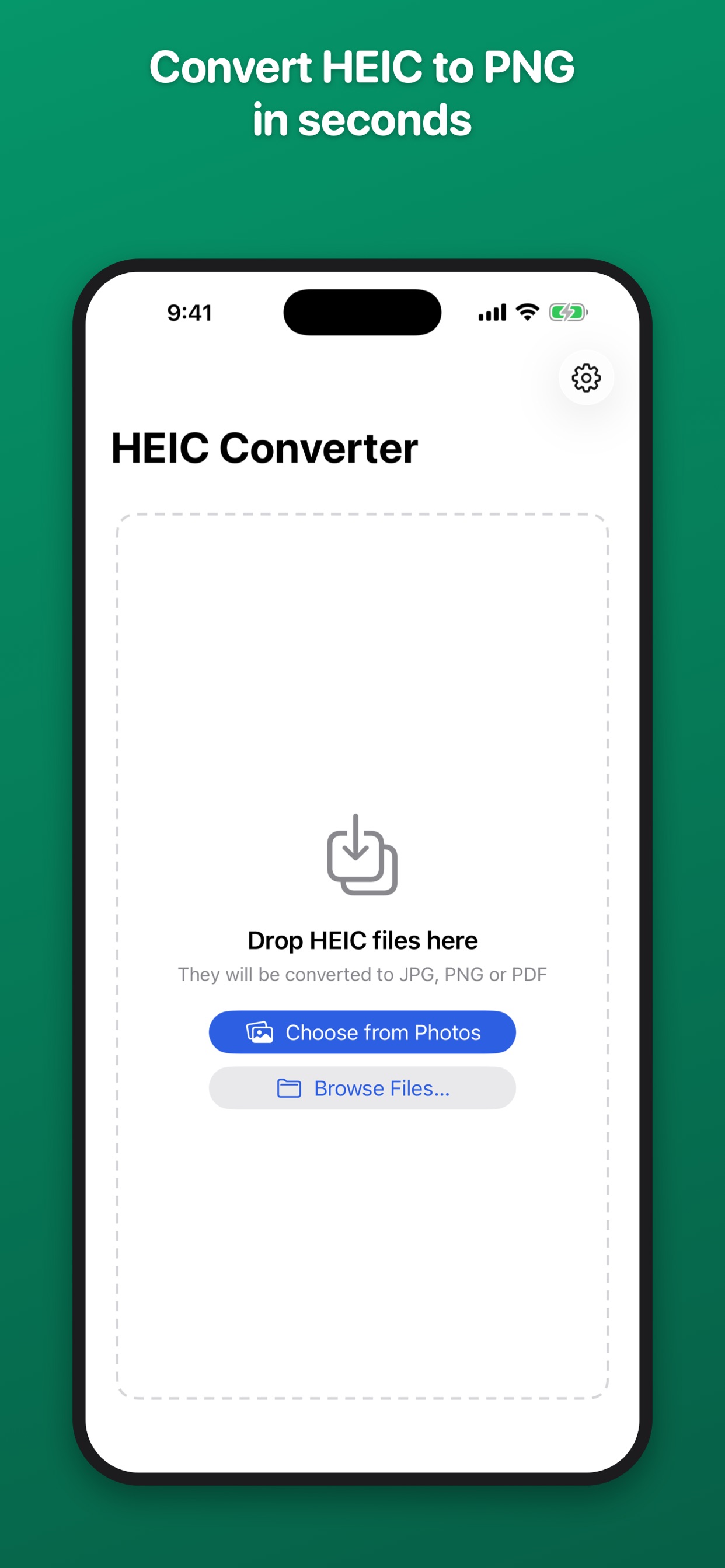 Screenshot 1 of HEIC to PNG — Photo Converter