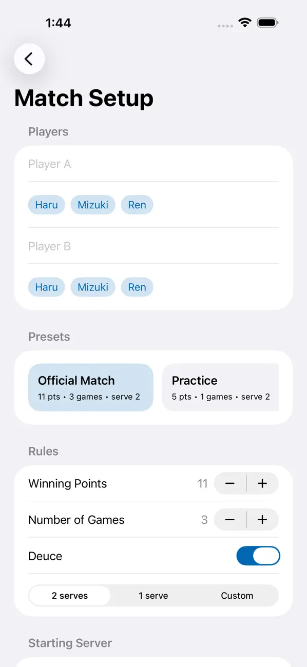 Screenshot #2 pour Tennis Table Score Tap