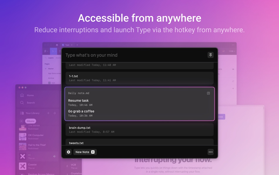 #2. Quick Note Taking – Type (macOS) 来自: Papercones Inc.