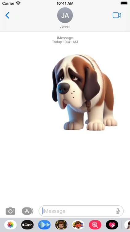 Sad Saint Bernard Stickers screenshot-3