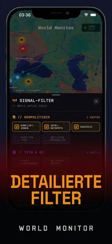 World Monitor - Echtzeit-News screenshot 4 of 6