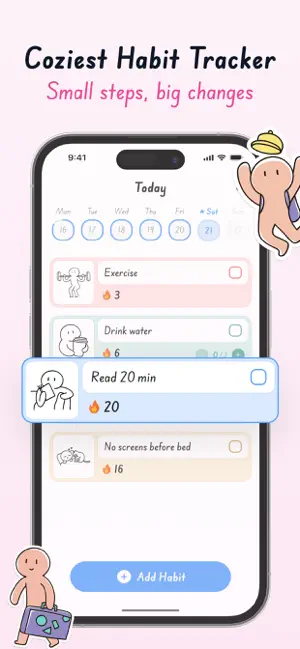 Cozy - Cute Habit Tracker screenshot 1