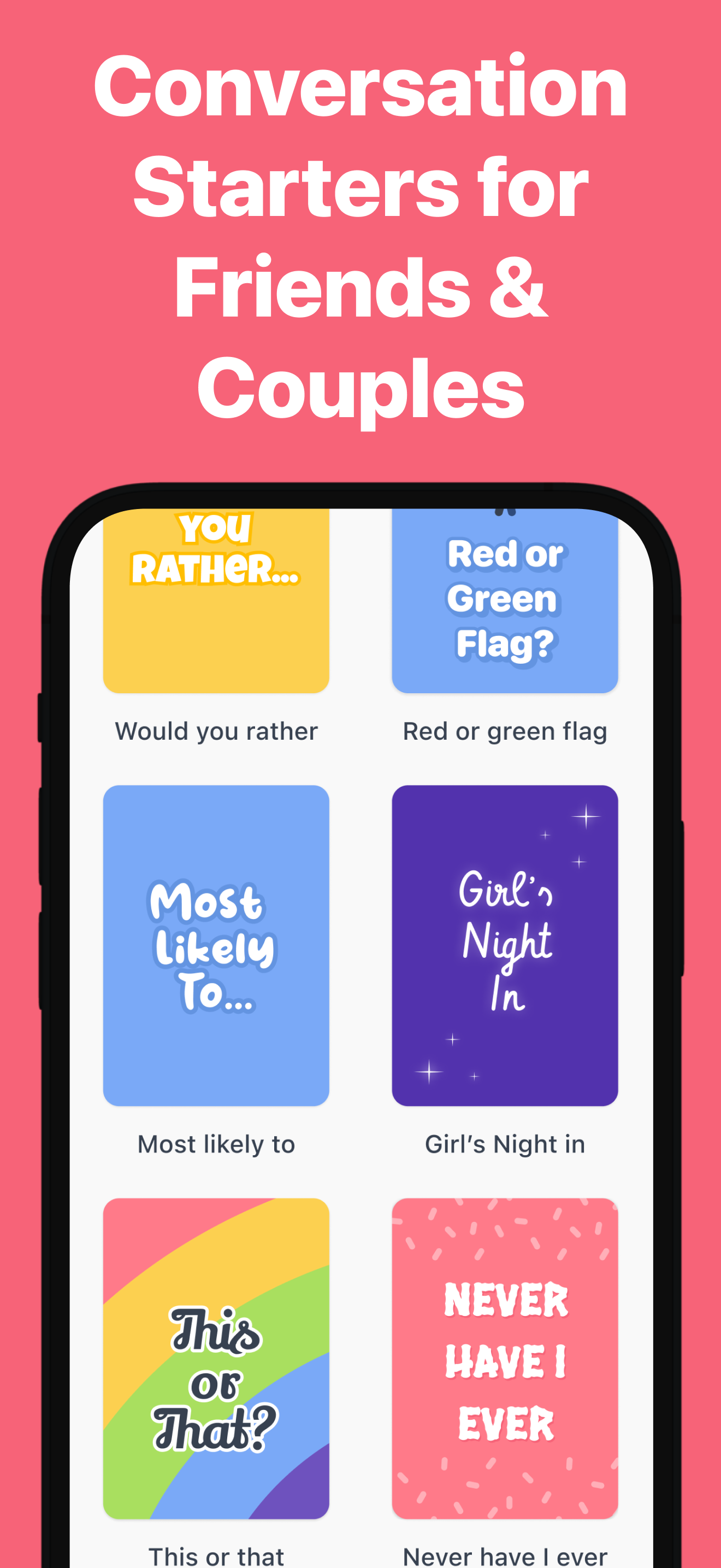 Conversation starters: Mingler