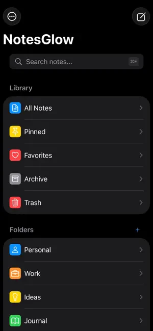 NotesGlow screenshot 2