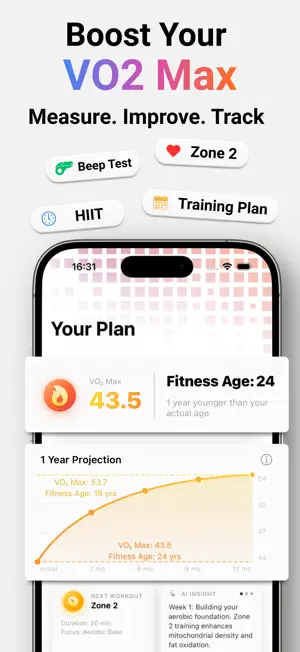 VO2 Max Trainer: HIIT, Zone 2 screenshot 1