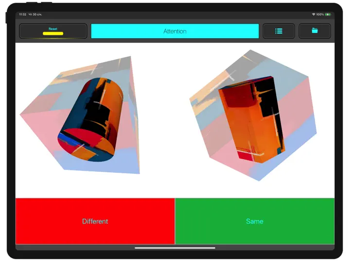 Captura de pantalla de Spatial Perception en iPhone 3