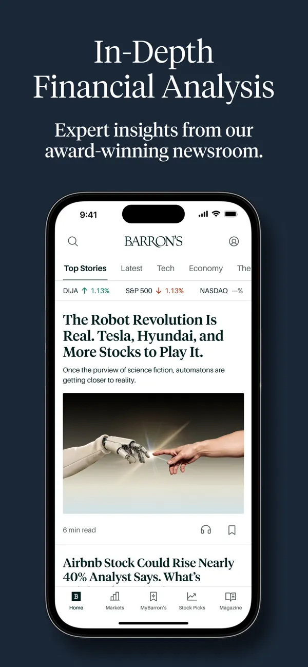 Screenshot #1 pour Barron’s - Investing Insights