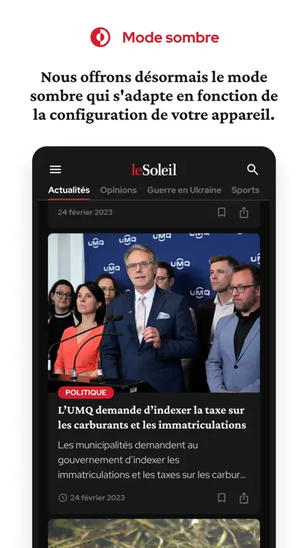 Le Soleil, Quotidien de Québec screenshot 6 of 6