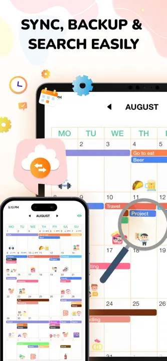 Cute Calendar : capture d’écran 10 sur 10