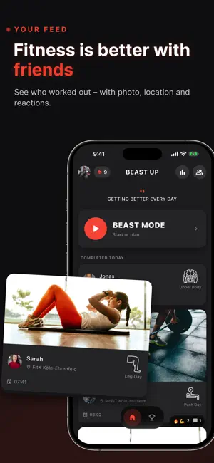 BEAST UP: Social Fitness screenshot 1