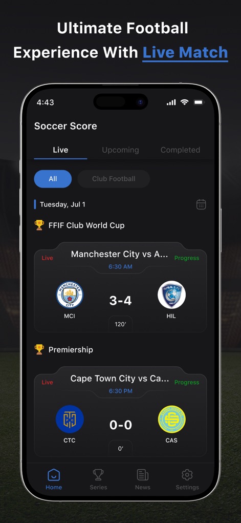 Soccer Score App - Sports App | MWM