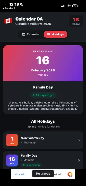 Calendar CA screenshot 4