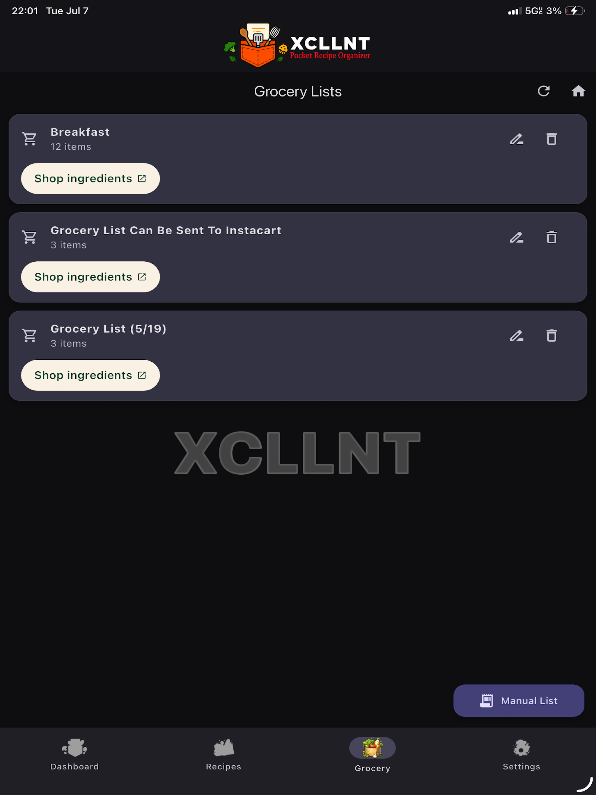 XCLLNT Pocket Recipe Organizer screenshot 15