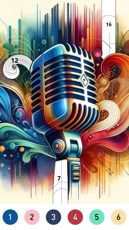 Black Color Paint By Number screenshot-3