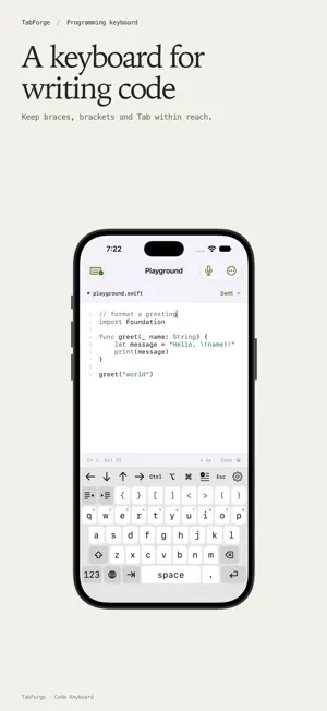 TabForge: Code Keyboard screenshot 1