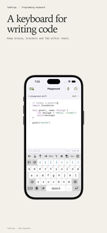TabForge: Code Keyboard screenshot 1