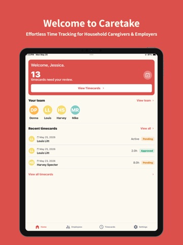 Caretake iPad screenshot