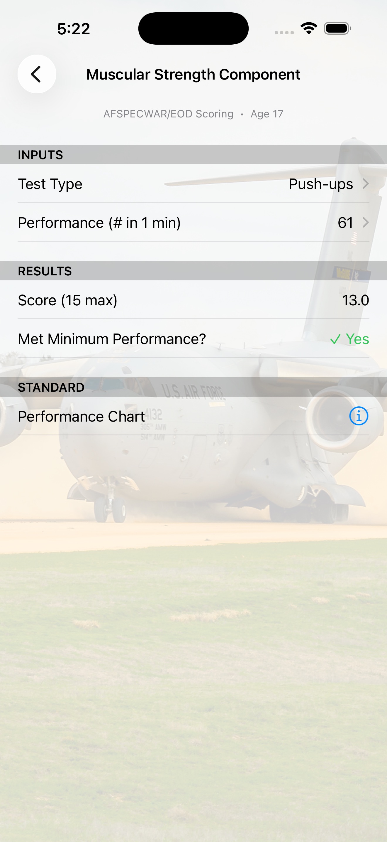 AF Fitness Assessment screenshot 5